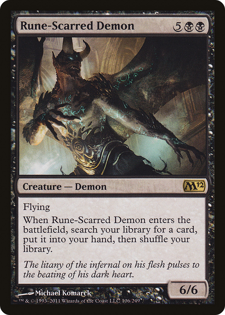 Rune-Scarred Demon (M12-106) - Magic 2012 Foil