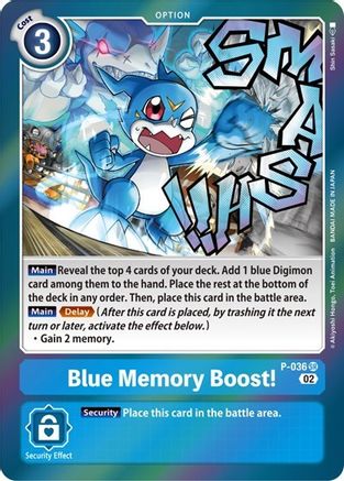 Blue Memory Boost! (Resurgence Booster Reprint) (P-036) - Resurgence Booster Foil