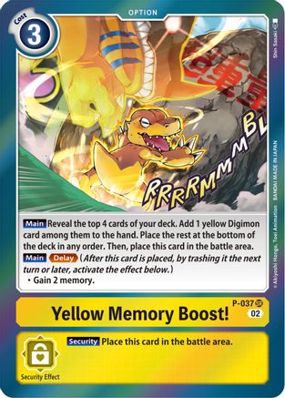 Yellow Memory Boost! (Resurgence Booster Reprint) (P-037) - Resurgence Booster Foil