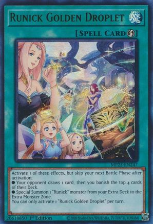Runick Golden Droplet (MP23-EN247) - 25th Anniversary Tin: Dueling Heroes Mega Pack 1st Edition