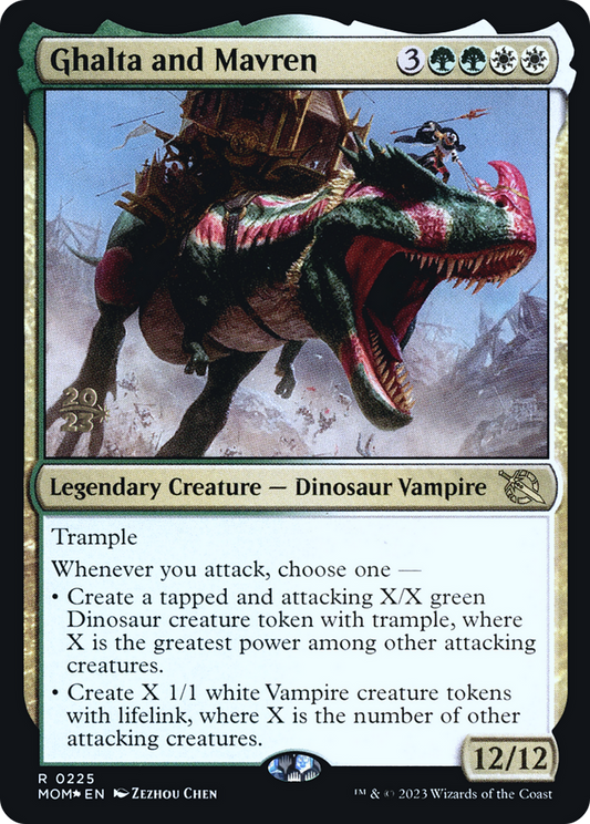 Ghalta and Mavren (PRE-225S) - March of the Machine Promos Foil