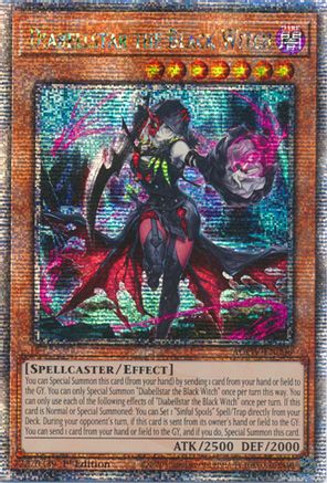 Diabellstar the Black Witch (Quarter Century Secret Rare) (AGOV-EN006) - Age of Overlord 1st Edition