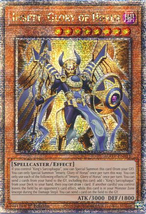 Imsety, Glory of Horus (Quarter Century Secret Rare) (AGOV-EN011) - Age of Overlord 1st Edition