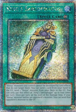 King's Sarcophagus (Quarter Century Secret Rare) (AGOV-EN058) - Age of Overlord 1st Edition