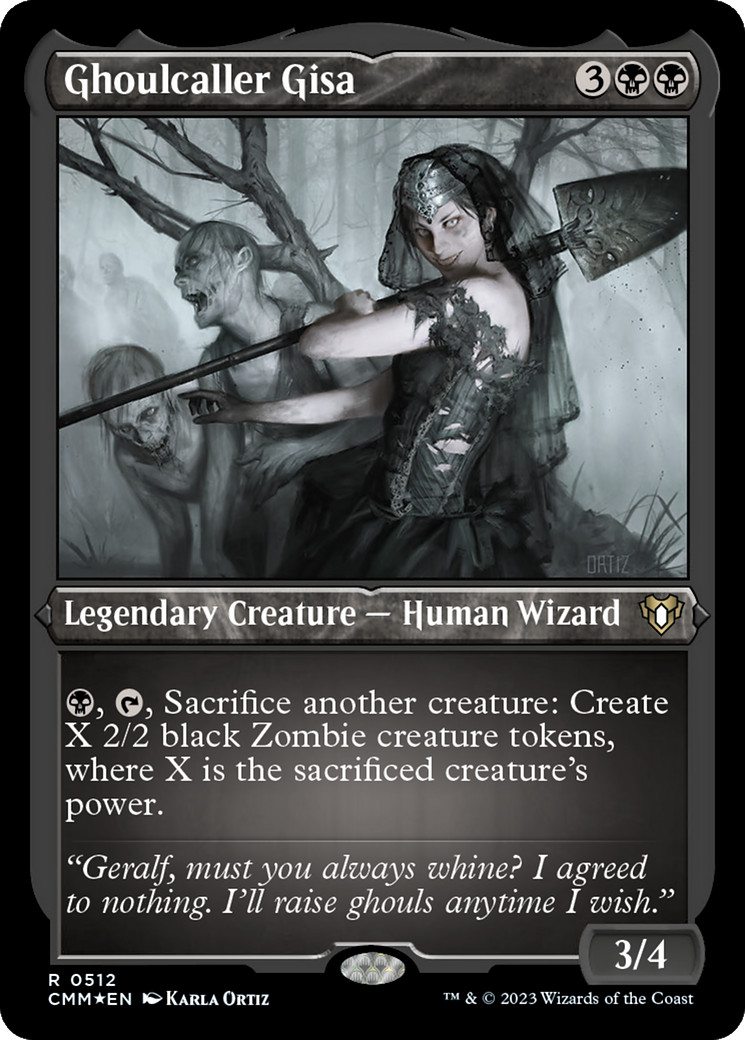 Ghoulcaller Gisa (CMM-512) - Commander Masters Etched Foil