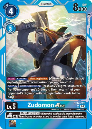 Zudomon ACE (BT14-026) - Blast Ace Foil