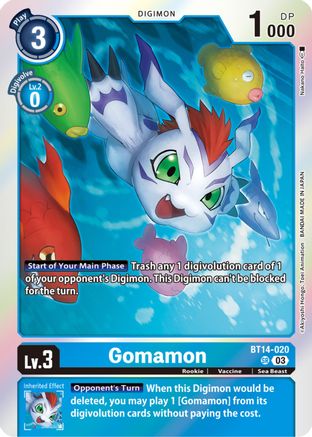 Gomamon (BT14-020) - Blast Ace Foil