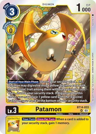 Patamon (BT14-033) - Blast Ace Foil