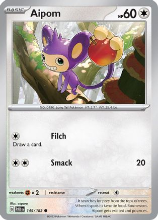 Aipom - 145/182 145 - SV04 Paradox Rift Reverse Holofoil