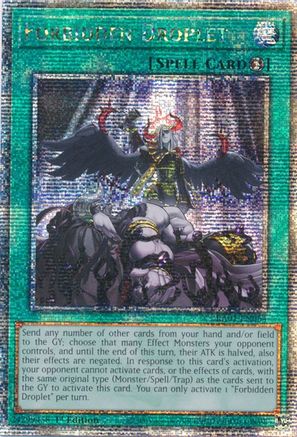 [Consignment] Forbidden Droplet (Quarter Century Secret Rare) (RA01-EN064) - 25th Anniversary Rarity Collection 1st Edition
