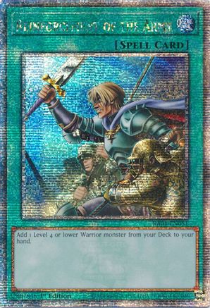 Reinforcement of the Army (Quarter Century Secret Rare) (RA01-EN051) - 25th Anniversary Rarity Collection 1st Edition
