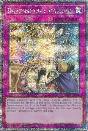 [Consignment] Dimensional Barrier (Quarter Century Secret Rare) (RA01-EN072) - 25th Anniversary Rarity Collection 1st Edition