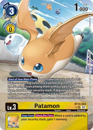 Patamon (Alternate Art) (BT14-033) - Blast Ace Foil