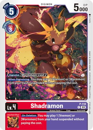 Shadramon - P-110 (3rd Anniversary Survey Pack) (P-110) - Digimon Promotion Cards