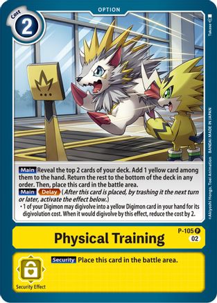 Physical Training (Blast Ace Box Topper) (P-105) - Digimon Promotion Cards Foil