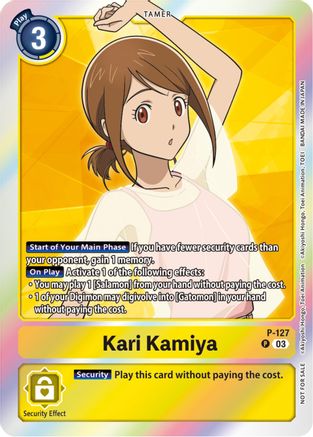 Kari Kamiya - P-127 (Tamer Party Pack -The Beginning- Ver. 2.0) (P-127) - Digimon Promotion Cards Foil