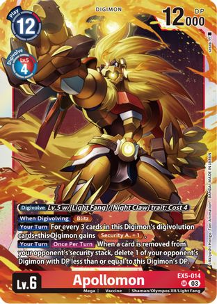 Apollomon (EX5-014) - Animal Colosseum Foil