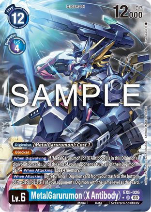 MetalGarurumon (X Antibody) (1 Star Alternate Art) (EX5-026) - Animal Colosseum Foil