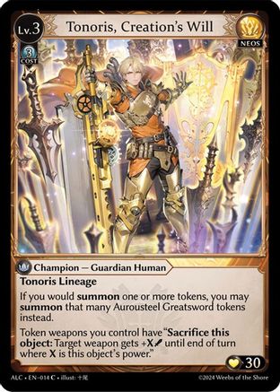 Tonoris, Creation's Will (014) - Alchemical Revolution Foil