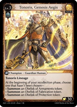 Tonoris, Genesis Aegis (015) - Alchemical Revolution