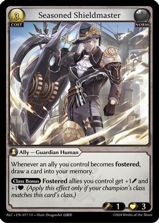 Seasoned Shieldmaster (077) - Alchemical Revolution Foil