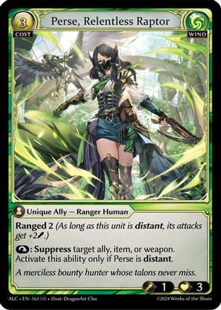 Perse, Relentless Raptor (163) - Alchemical Revolution Foil