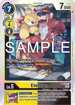 Etemon - P-099 (Limited Card Pack Ver.2) (P-099) - Digimon Promotion Cards Foil