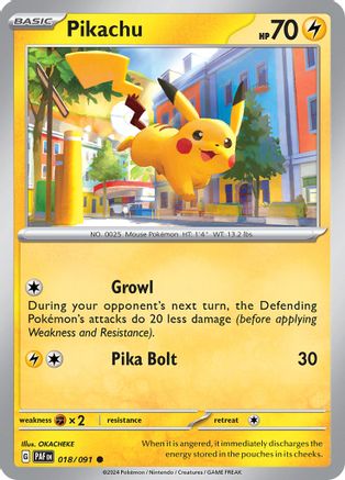 Pikachu - 018/091 18 - SV Paldean Fates