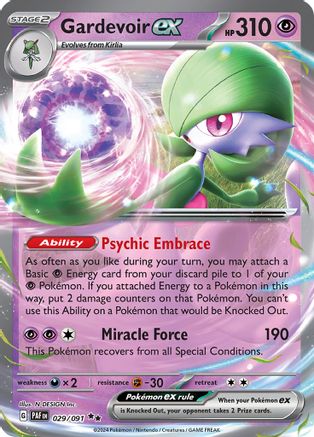 Gardevoir ex - 029/091 29 - SV Paldean Fates Holofoil