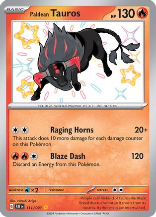 Paldean Tauros Baby Shiny