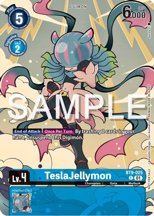 TeslaJellymon (Digimon Illustration Competition Pack 2023) (BT9-025) - X Record