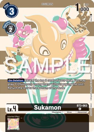 Sukamon (Digimon Illustration Competition Pack 2023) (BT3-063) - Release Special Booster