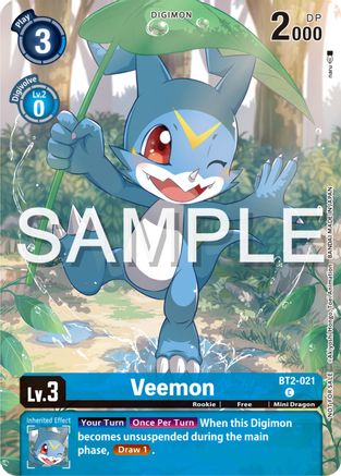 Veemon - BT2-021 (Digimon Illustration Competition Pack 2023) (BT2-021) - Release Special Booster