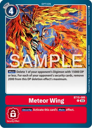 Meteor Wing (BT15-089) - Exceed Apocalypse