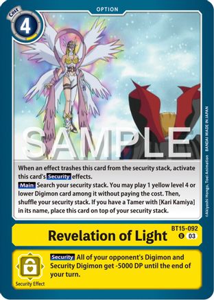 Revelation of Light (BT15-092) - Exceed Apocalypse