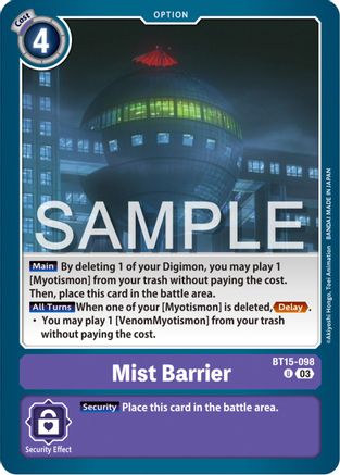 Mist Barrier (BT15-098) - Exceed Apocalypse