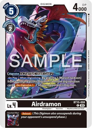 Airdramon (BT15-059) - Exceed Apocalypse