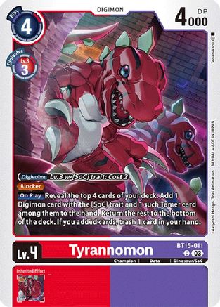 Tyrannomon (BT15-011) - Exceed Apocalypse