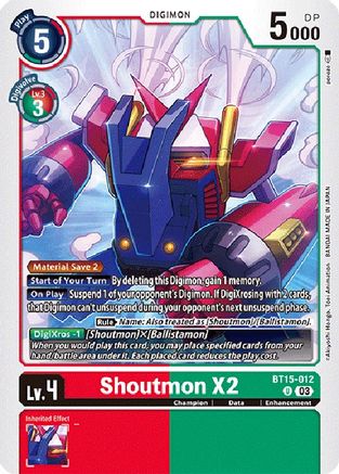 Shoutmon X2 (BT15-012) - Exceed Apocalypse