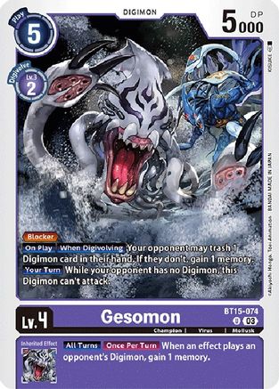 Gesomon (BT15-074) - Exceed Apocalypse