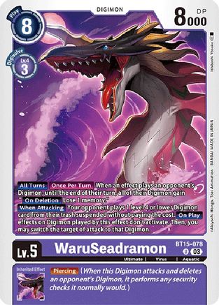 WaruSeadramon (BT15-078) - Exceed Apocalypse