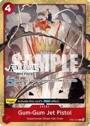 [Consignment] Gum-Gum Jet Pistol (Offline Regional 2024) [Participant] (ST01-015) - One Piece Promotion Cards Foil