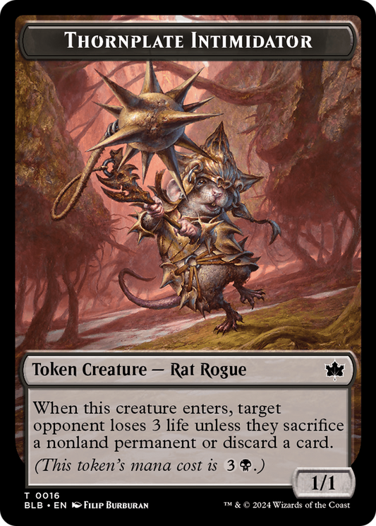 Thornplate Intimidator (TBLB-016) - Bloomburrow Tokens Foil