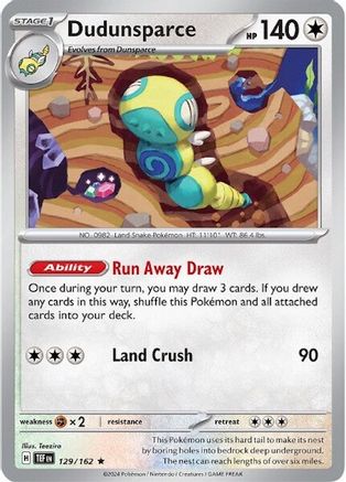 Dudunsparce 129 - SV05 Temporal Forces Holofoil