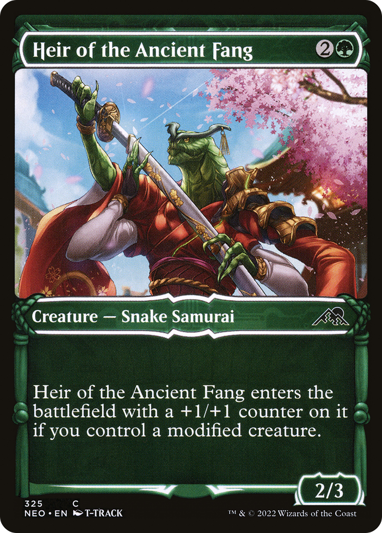 Heir of the Ancient Fang (NEO-325) - Kamigawa: Neon Dynasty: (Showcase) Foil
