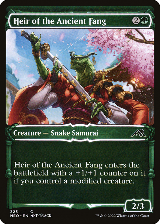 Heir of the Ancient Fang (NEO-325) - Kamigawa: Neon Dynasty: (Showcase) Foil