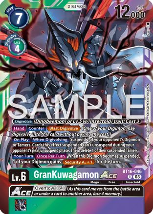 GranKuwagamon ACE (BT16-046) - Beginning Observer Foil