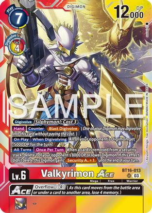 Valkyrimon ACE (BT16-013) - Beginning Observer Foil