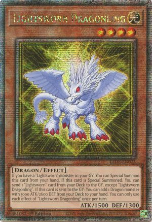Lightsworn Dragonling (Quarter Century Secret Rare) (LEDE-EN023) - Legacy of Destruction 1st Edition