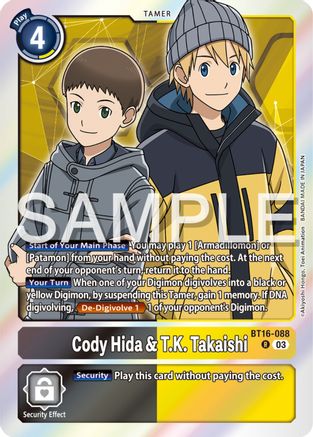 Cody Hida & T.K. Takaishi (BT16-088) - Beginning Observer Foil